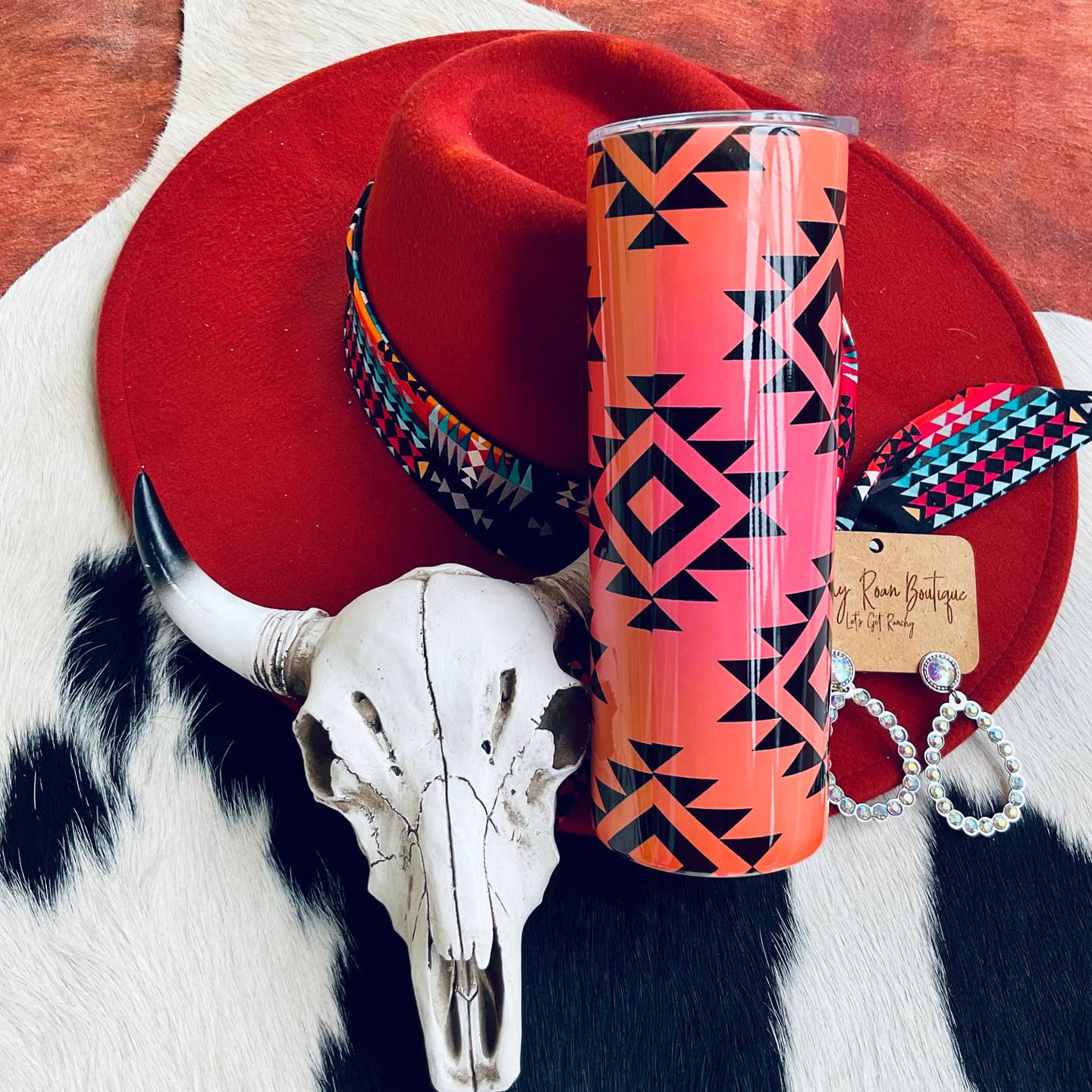 Preorder: Ombre Aztec Western 20oz Skinny Tumbler