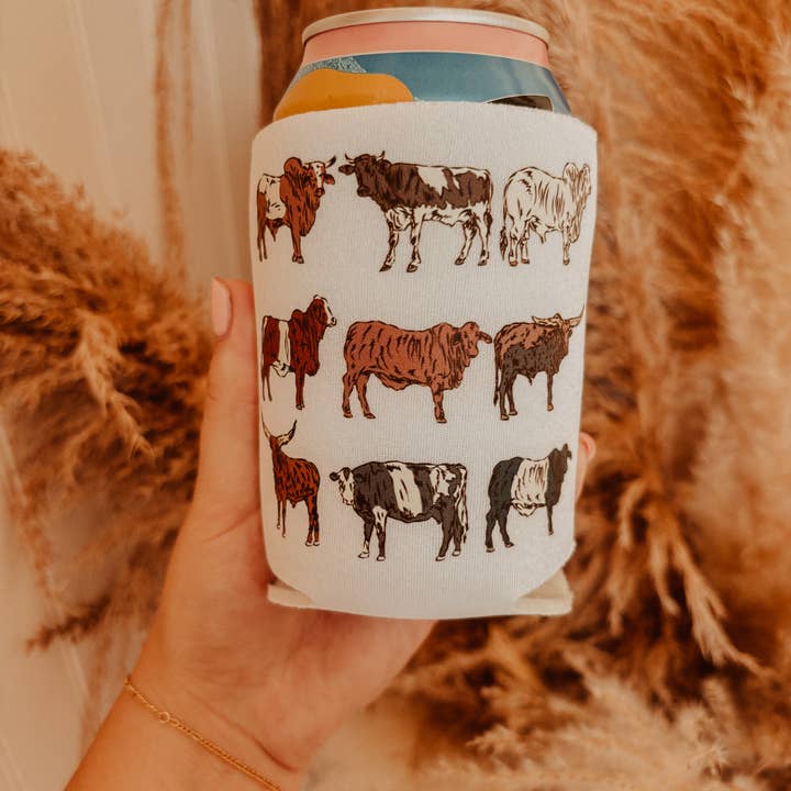 Cow Western Can Cooler