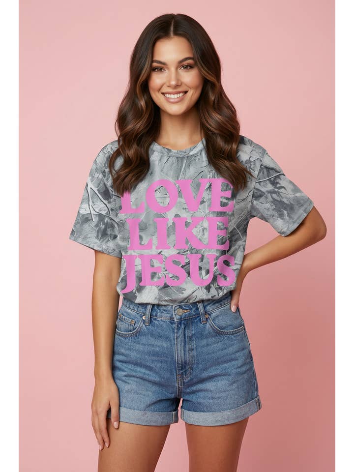 Preorder: Camo Love Like Jesus/Jesus Loves You Tee