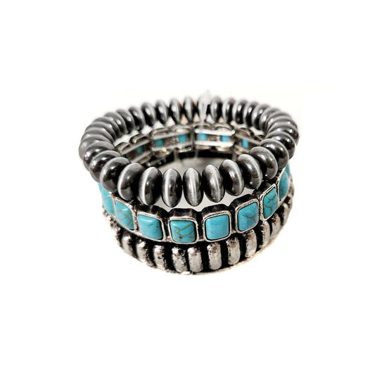 PREORDER Western 3 Layer Stackable Stretch Bracelet
