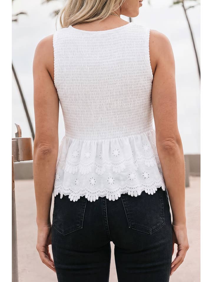 Preorder: Lace Trim Top
