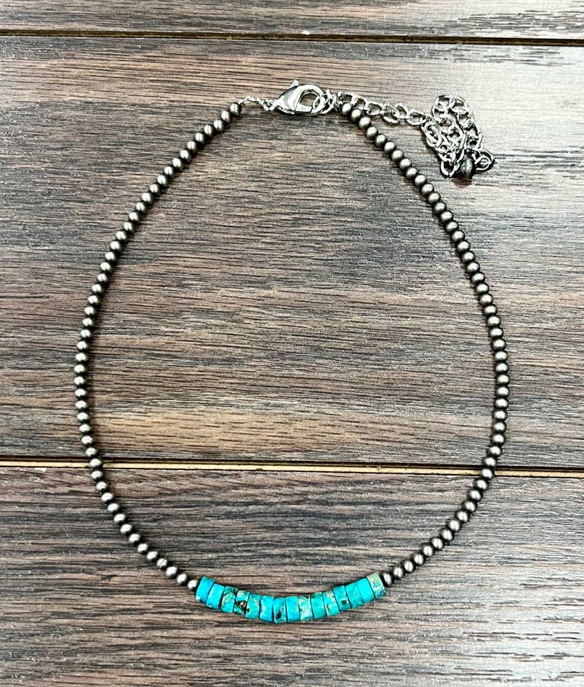 735790, 15" Handmade Navajo Gemstone Necklace