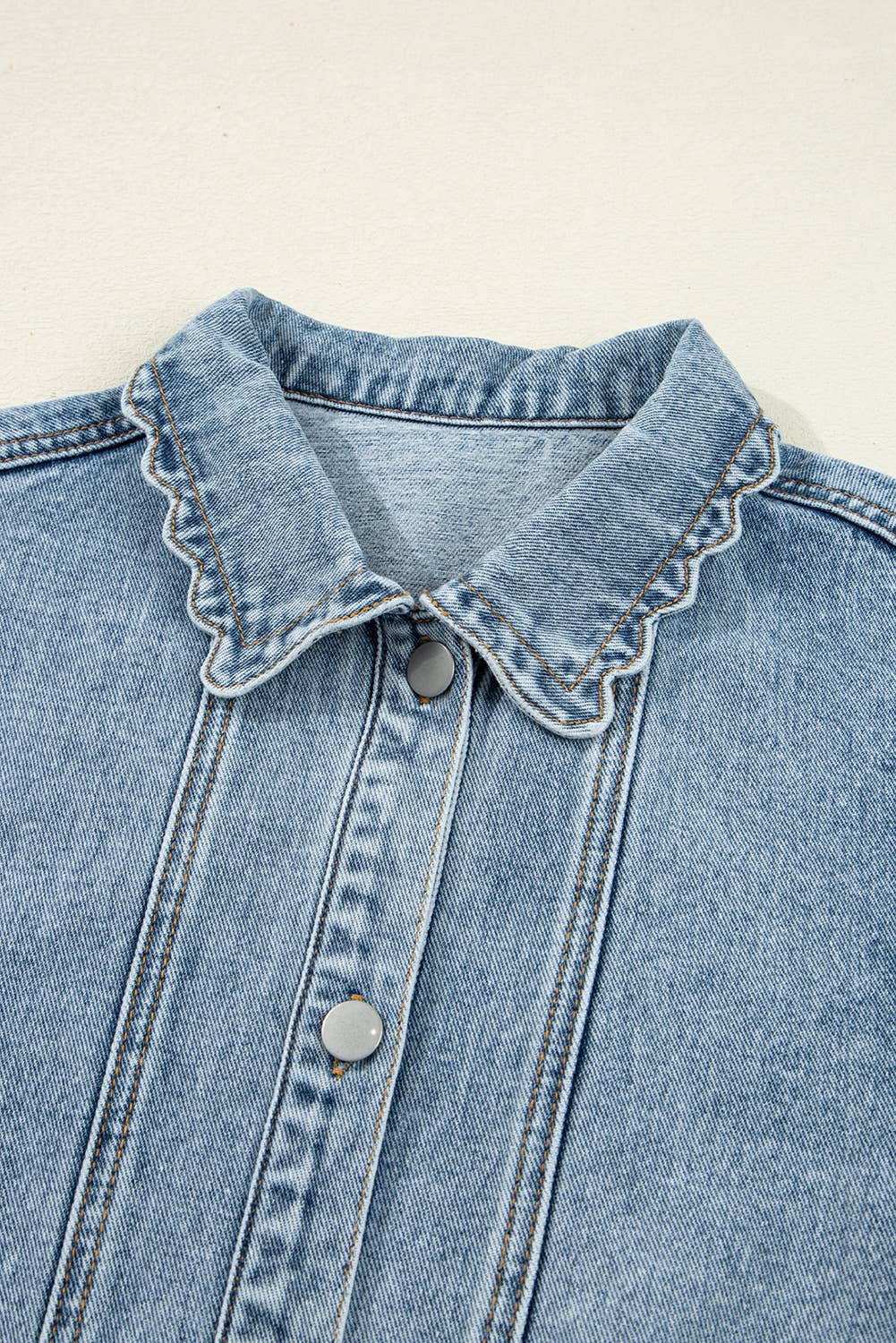 Scallop Denim Jacket