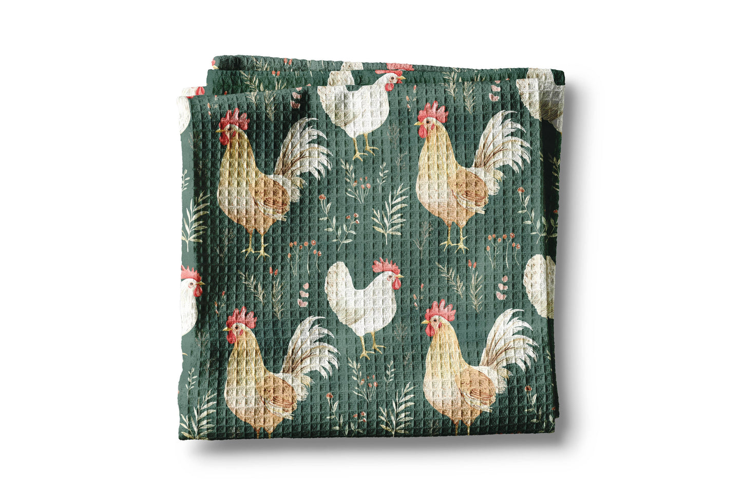 Chicken Collage Farmhouse Coop Homestead Kitchen Towel