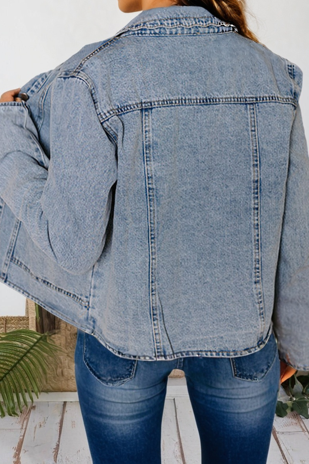 Scallop Denim Jacket