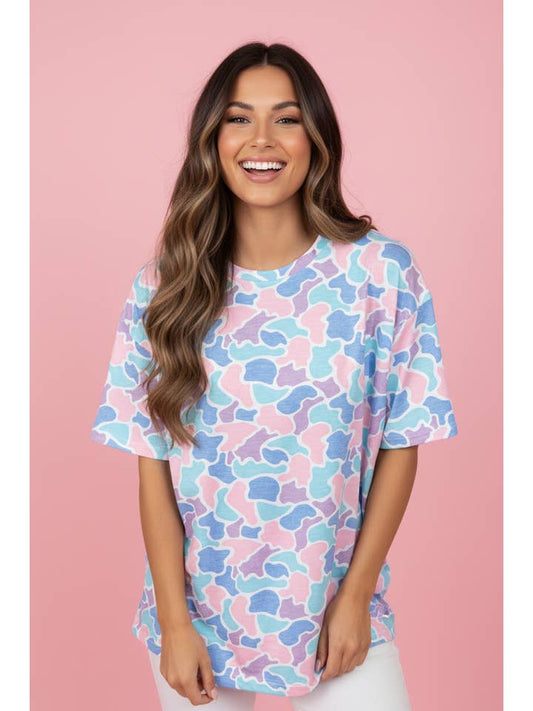 Preorder: Camo Short Sleeve Tunic Tee