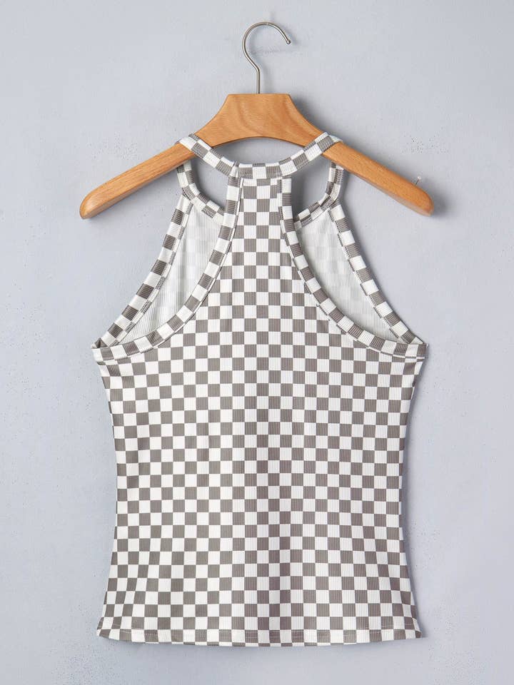 Preorder: Checker Halter Top Tank