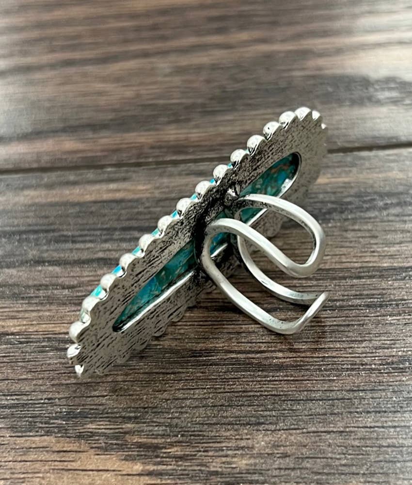750500, Very Big Gemstone Adjustable Ring