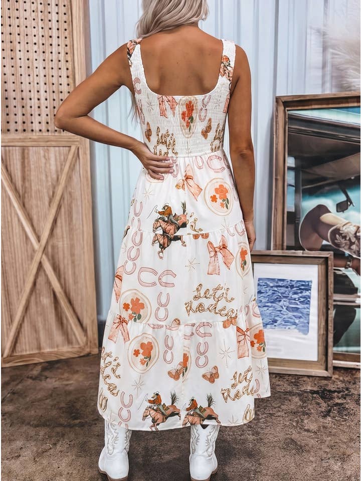 Preorder: Western Horseshoe Midi Dress