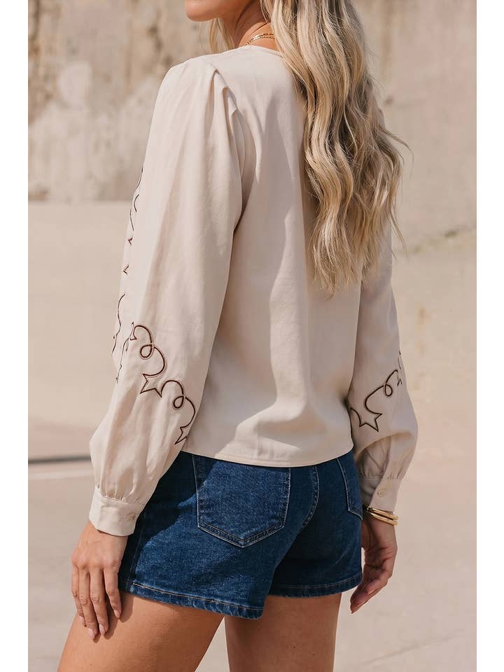 Preorder: Western Button Front Top