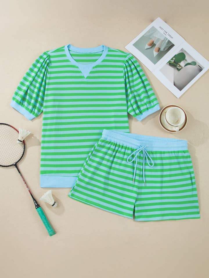 Preorder: Plus Stripe Lounge Set