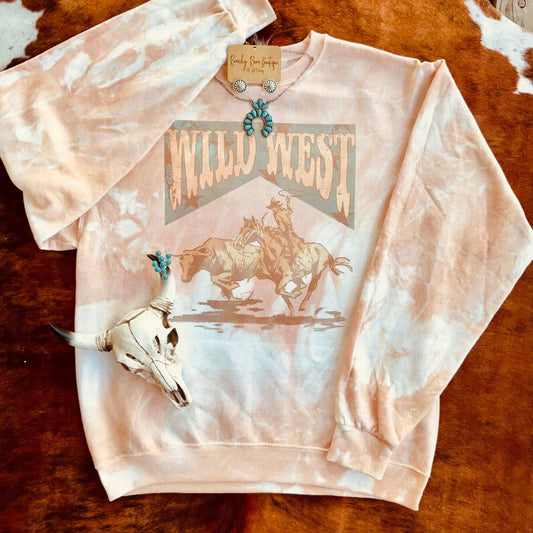 Preorder: Wild West Cowboy Distressed Sweatshirt