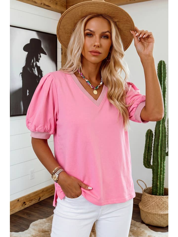 Preorder: Plus Summer Puff Sleeve Top