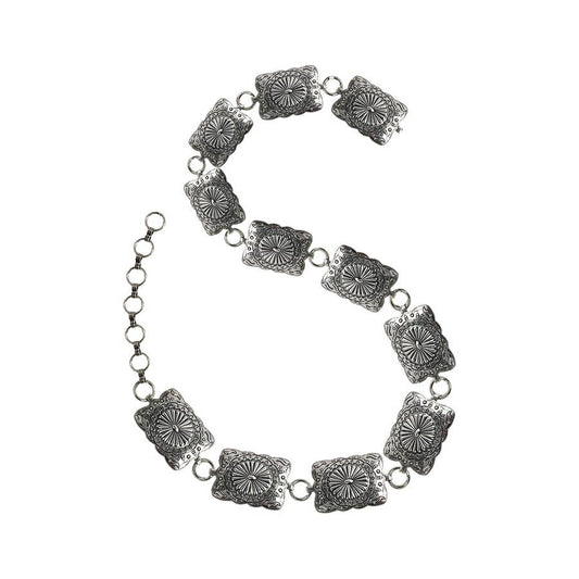 PREORDER Western Metal Concho Chain Belt Rectangle