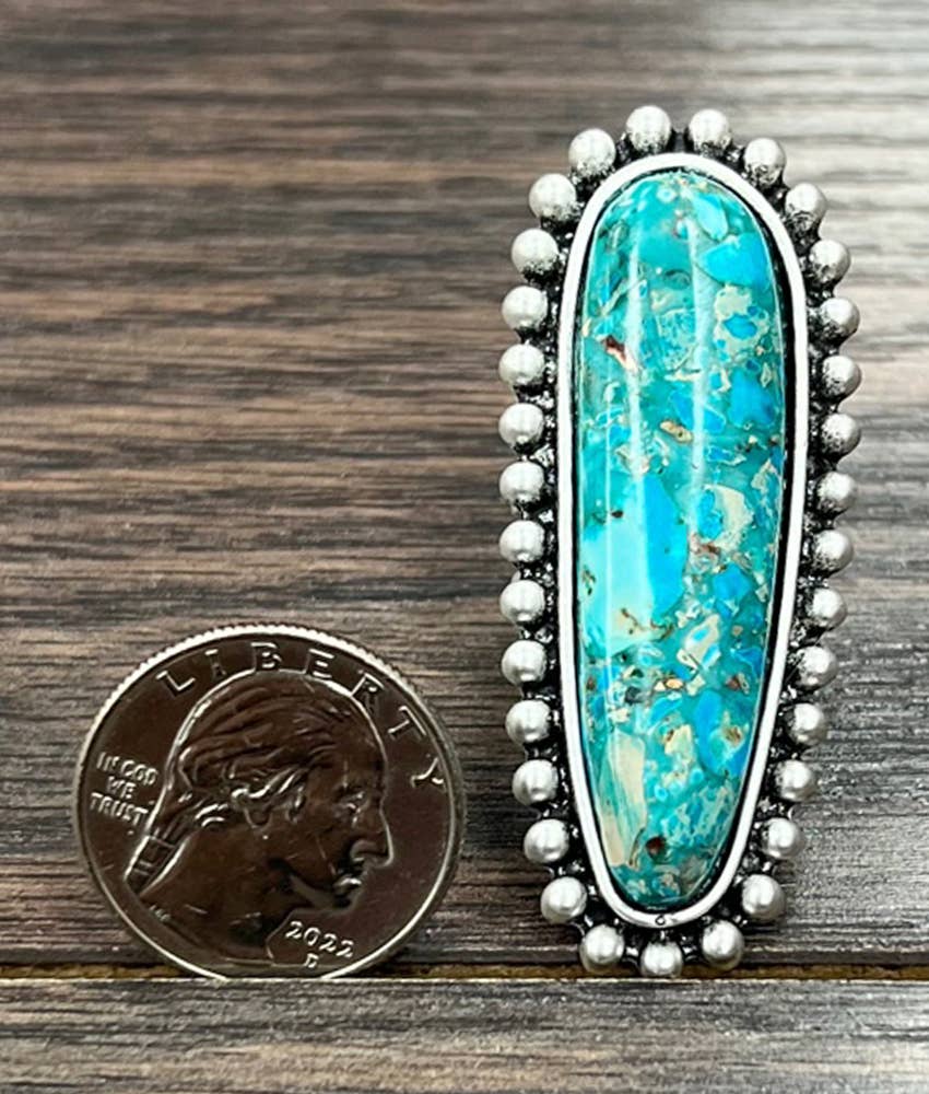 750500, Very Big Gemstone Adjustable Ring